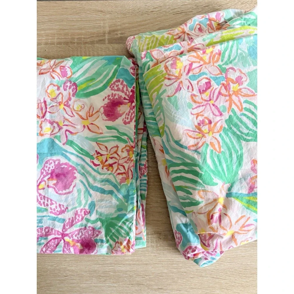 Pottery Barn Teen Lilly Pulitzer Orchid Sheet Set 3 Pc Twin